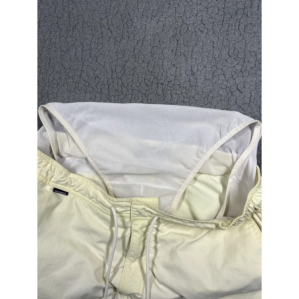 MR MARVIS Swim Shorts Mens Large Yellow The Limoncello Mesh Lined Drawstring